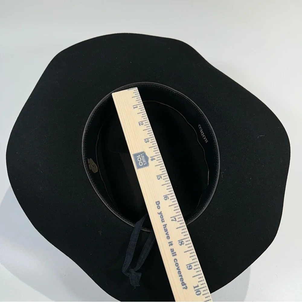 Rodeo Festival Western Black Wool Felt Hat With Concho Band